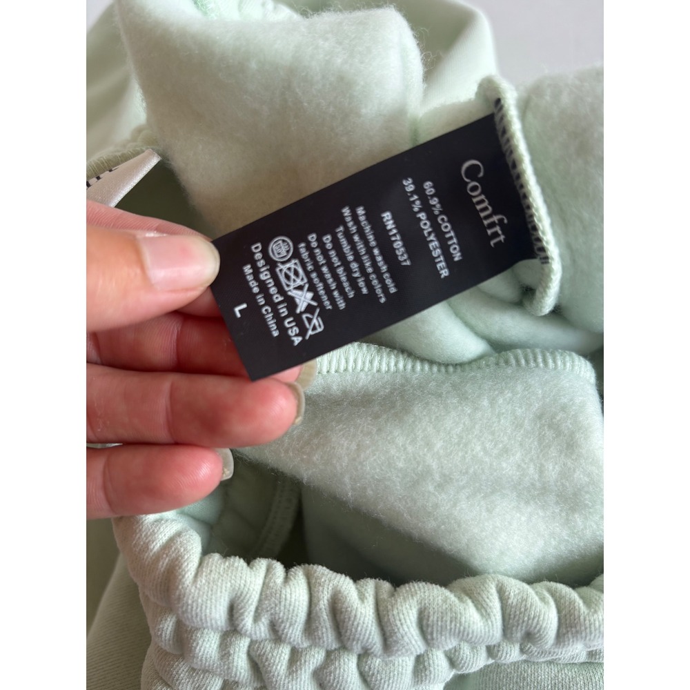 Comfrt Collection Pastel Edit Sweatpants Sage Green Fleece Joggers Large L - Picture 5 of 8